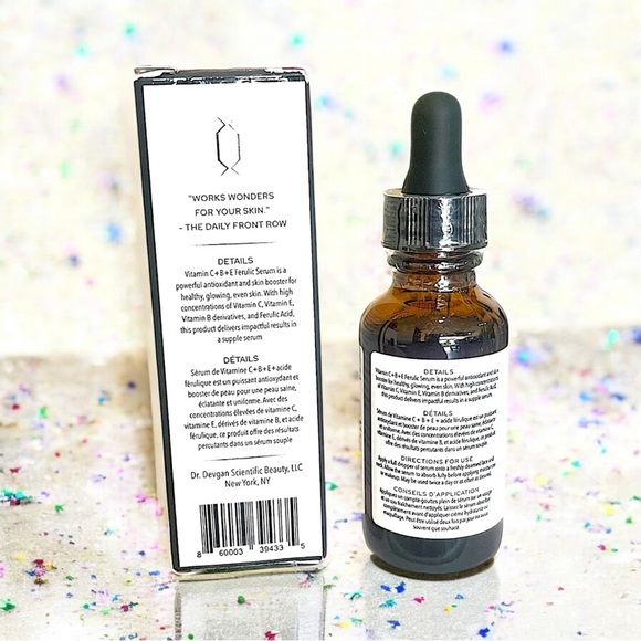 Dr. Lara Devgan Scientific Beauty Vitamin C+B+E Ferulic Serum 1oz NIB RV $145 - Picture 7 of 10